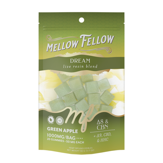 Mellow Fellow- M-fusions Edibles- 1000mg Green Apple