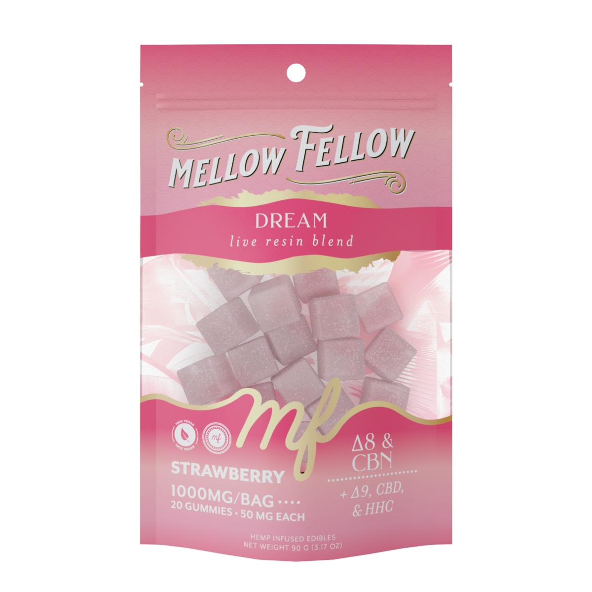Mellow Fellow- M-fusions Edibles- 1000mg Strawberry