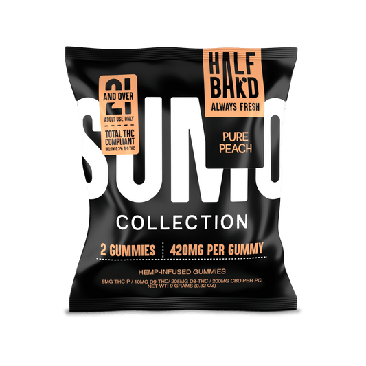 Half Bak'd Sumo Sourd 420mg gummies-  Pure Peach