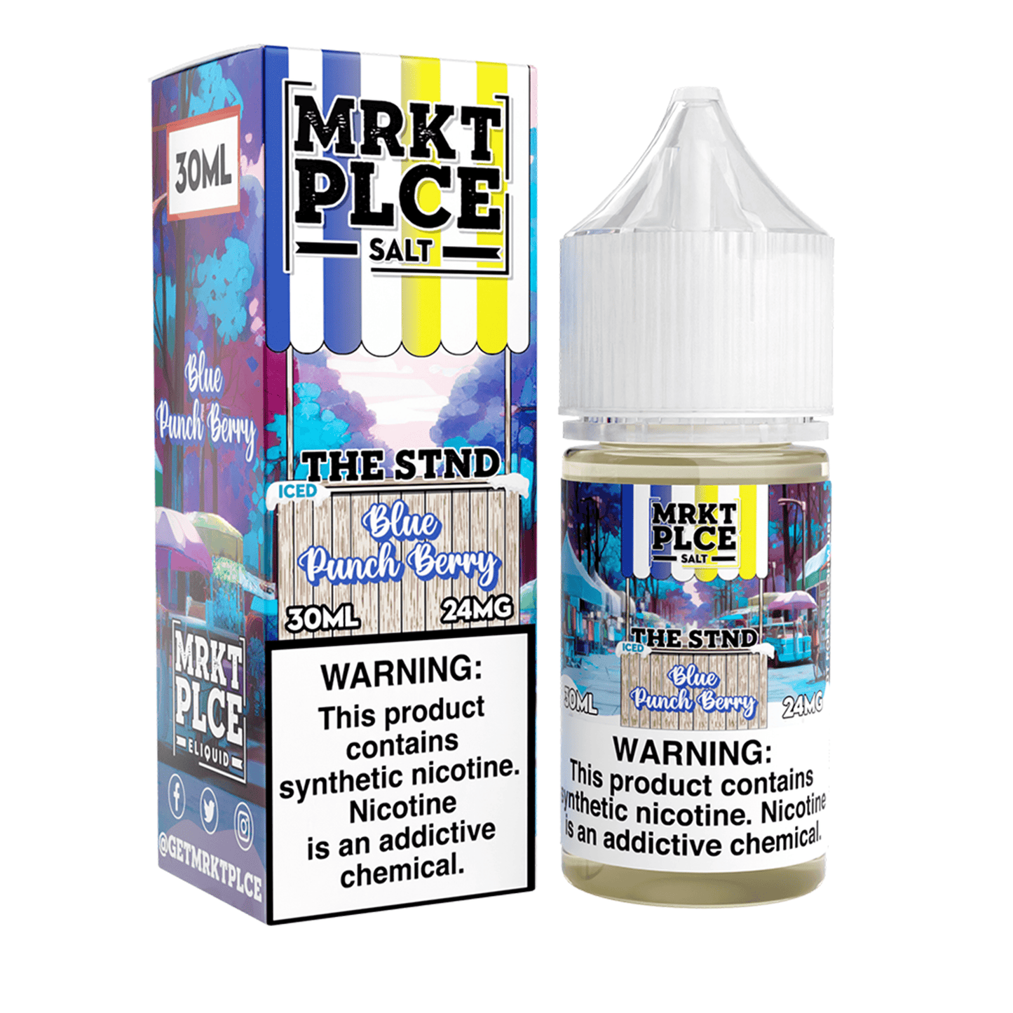 MRKT PLCE E-LIQUID 30ML ICE BLUE PUNCHBERRY - 24MG