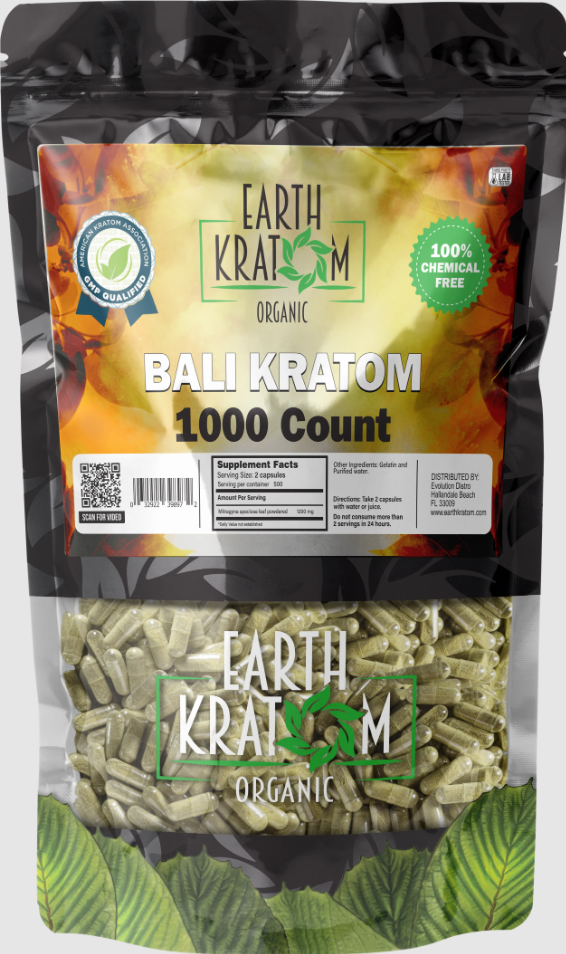 EARTH KRATOM 1000 Capsules- BALI