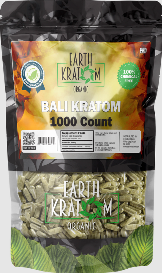 EARTH KRATOM 1000 Capsules- BALI