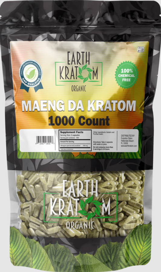 EARTH KRATOM 1000 Capsules- MAENG DA