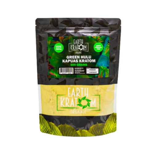 EARTH KRATOM 1/2 Kilogram Powder- GREEN HULU