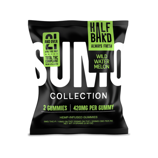 Half Bak'd Sumo Sourd 420mg gummies- Wild Watermelon