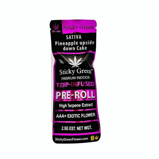 Sticky Green- Trep-Infused Pineapple Upside Down Cake Sativa