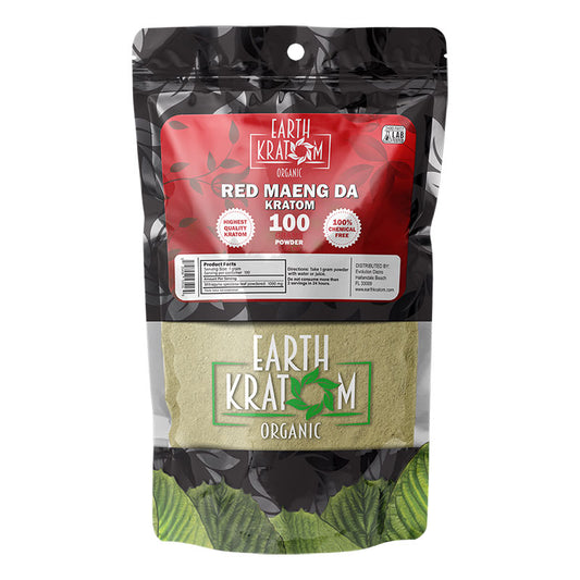 EARTH KRATOM 100 Gram Powder- RED MAENG DA