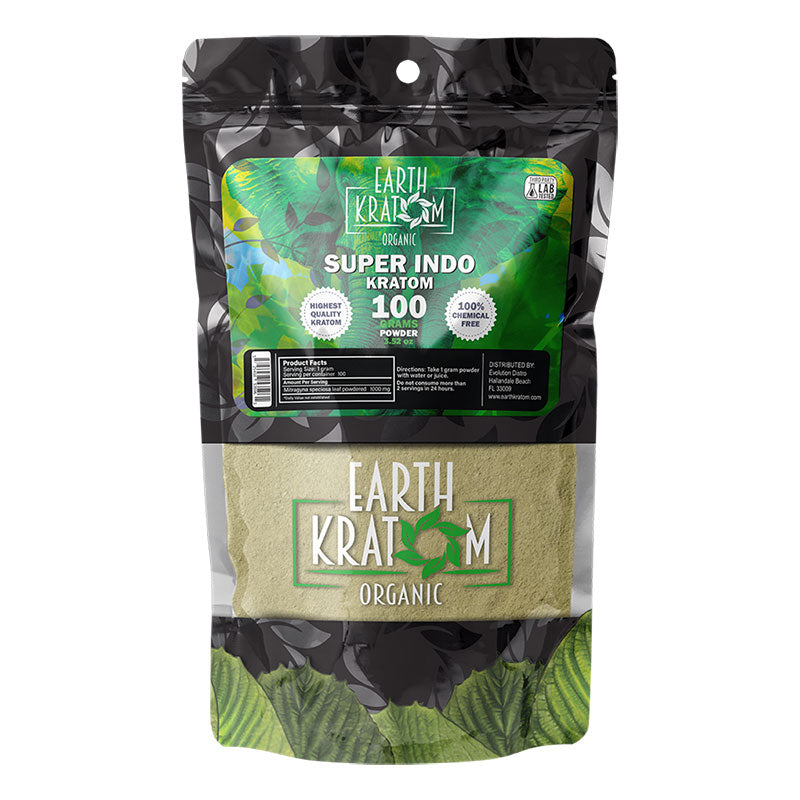 EARTH KRATOM 100 Gram Powder- SUPER INDO