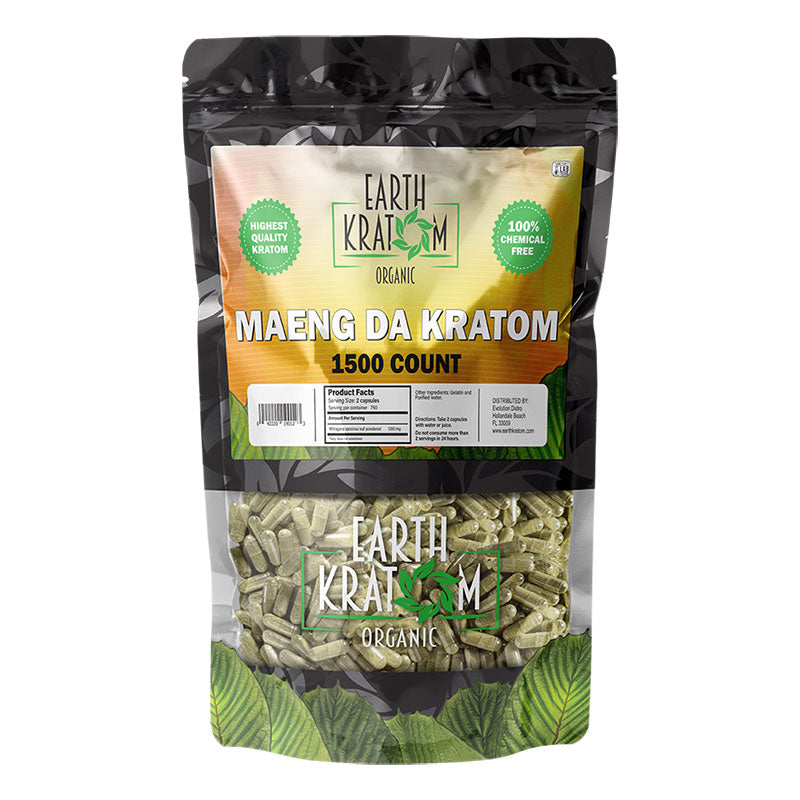 EARTH KRATOM 1500 Capsules- MAENG DA