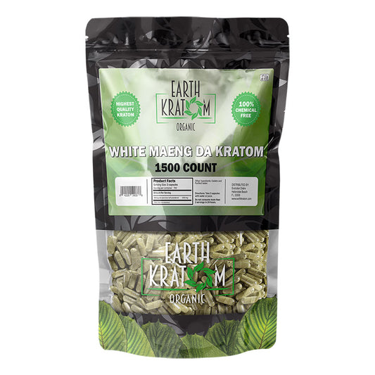 EARTH KRATOM 1500 Capsules- WHITE MAENG