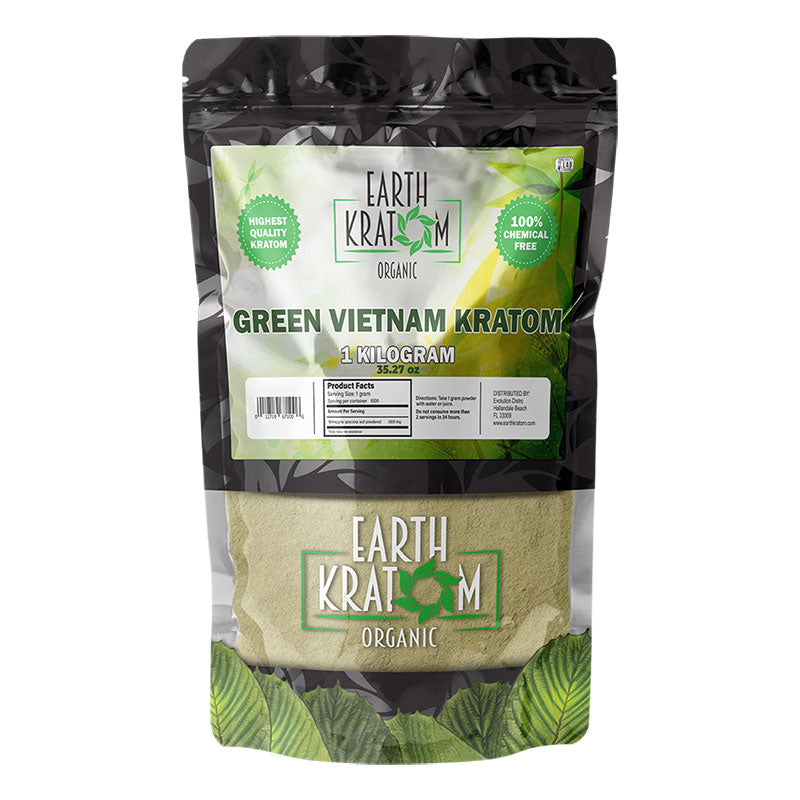 EARTH KRATOM 1 Kilogram Powder- GREEN VIETNAM