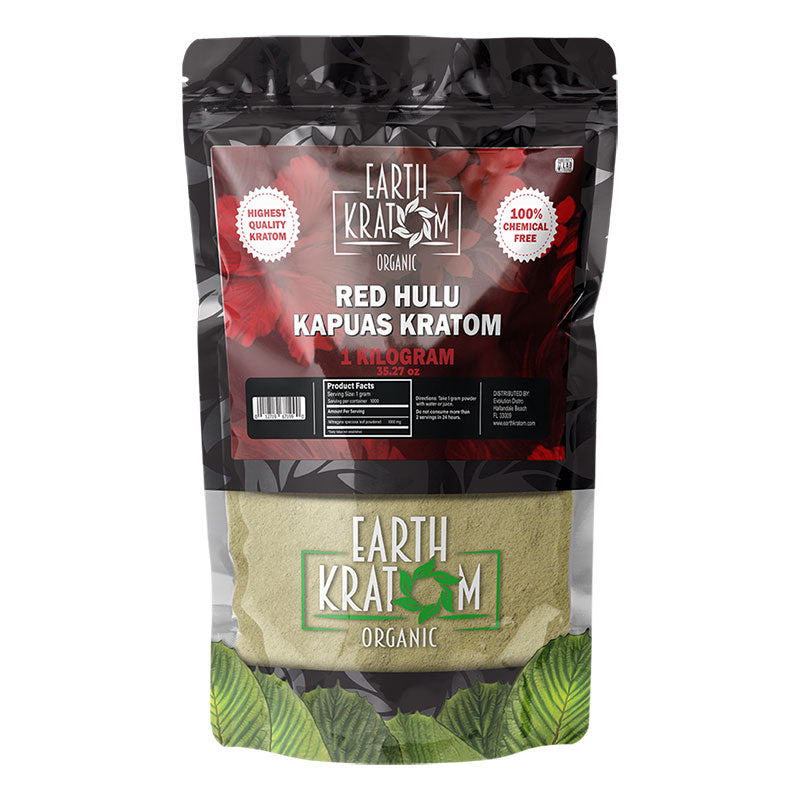 EARTH KRATOM 1 Kilogram Powder- RED HULU
