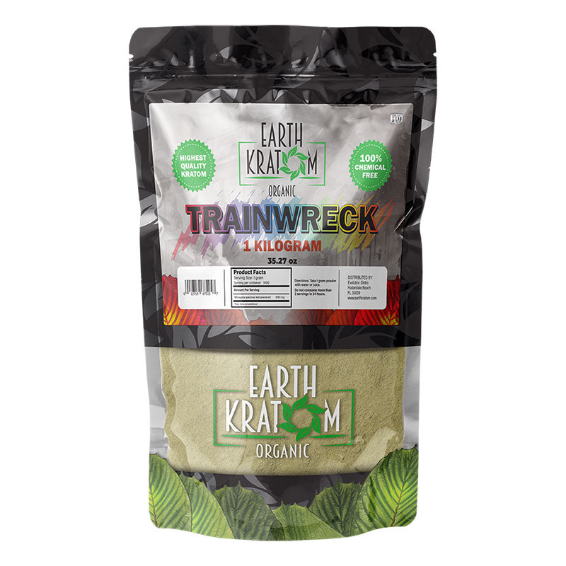 EARTH KRATOM 1 Kilogram Powder- TRAINWRECK