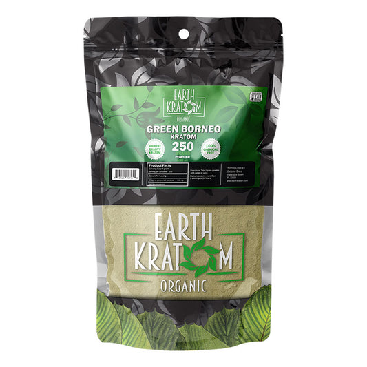 EARTH KRATOM 250 Gram Powder- GREEN BORNEO