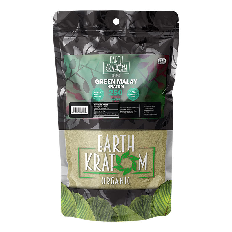 EARTH KRATOM 250 Gram Powder- GREEN MALAY