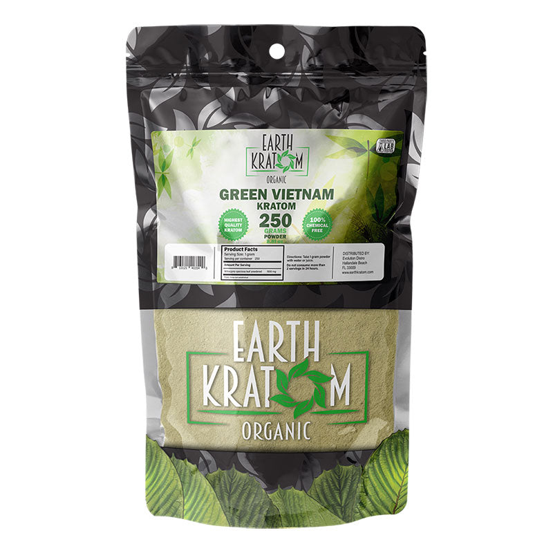 EARTH KRATOM 250 Gram Powder- GREEN VIETNAM