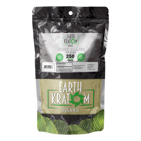 EARTH KRATOM 250 Gram Powder- WHITE BORNEO