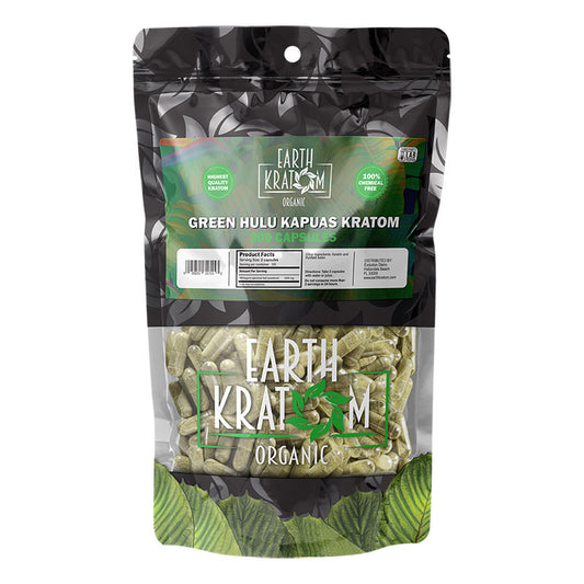 EARTH KRATOM 300 Capsules- GREEN HULU