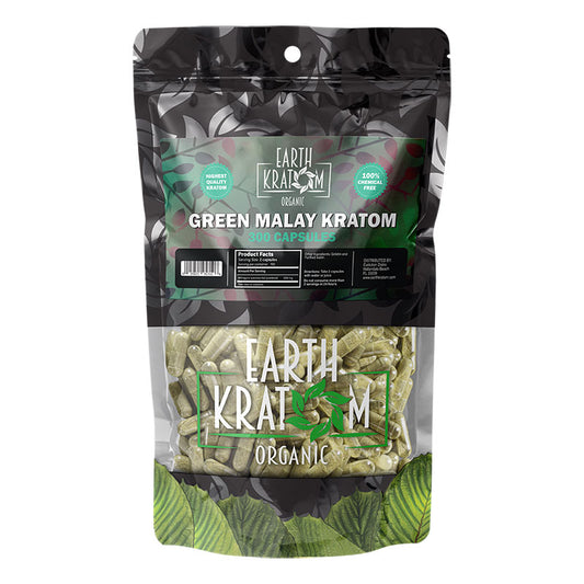 EARTH KRATOM 300 Capsules- GREEN MALAY