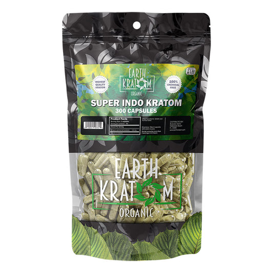 EARTH KRATOM 300 Capsules- SUPER INDO