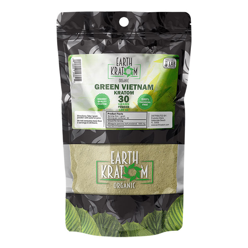 EARTH KRATOM 30 Gram Powder - GREEN VIETNAM