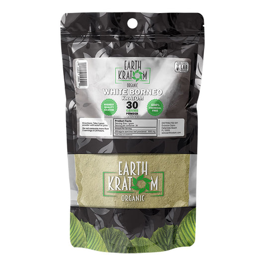 EARTH KRATOM 30 Gram Powder - WHITE BORNEO