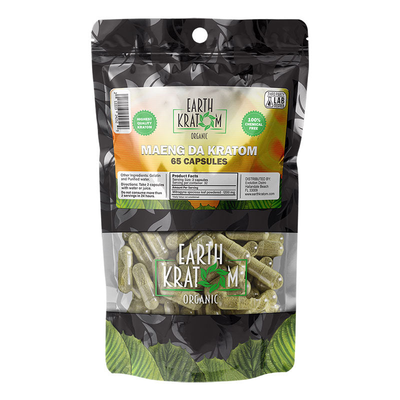 EARTH KRATOM 65 Capsules- MAENG DA