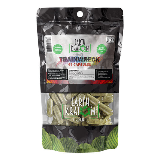 EARTH KRATOM 65 Capsules- TRAINWRECK