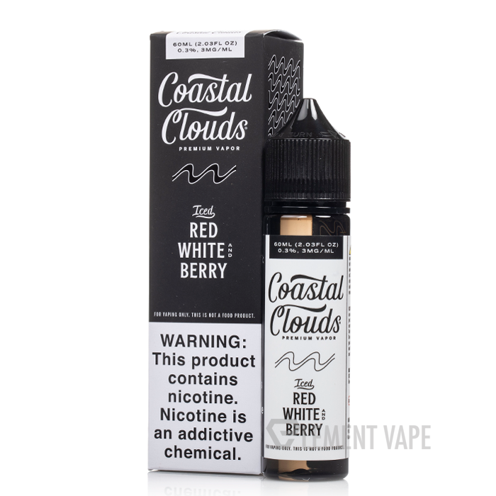 Coastal Cloud Iced- Red White & Berry 3mg