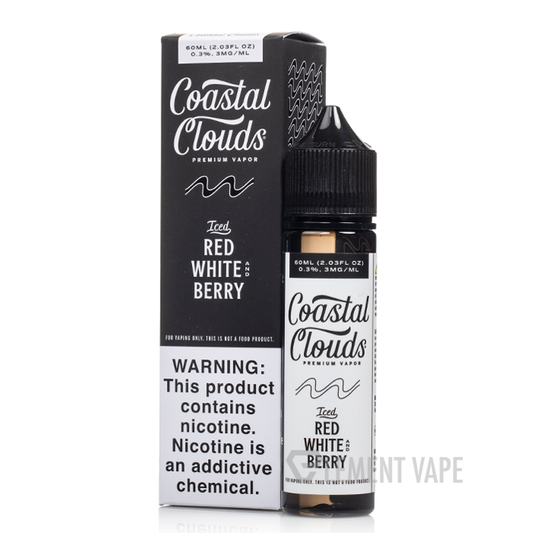 Coastal Cloud Iced- Red White & Berry 3mg